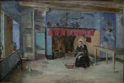 Interior of a House by Felix Resurreccion Hidalgo